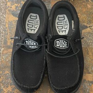 Hey Dude Loafers.  Black size youth 3.   Very good condition